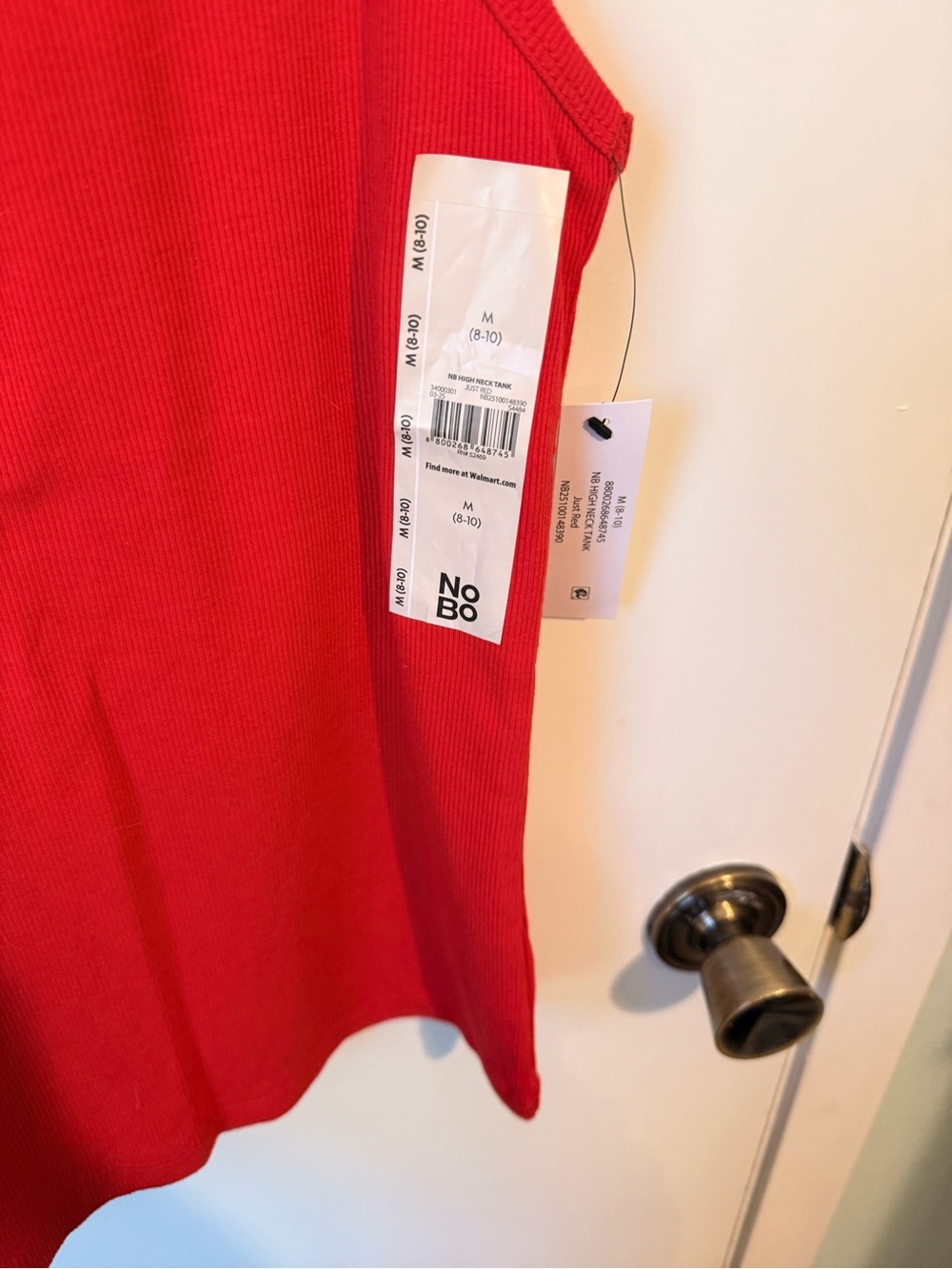 No Boundaries Red Ribbed Tank Top - Picture 4 of 4